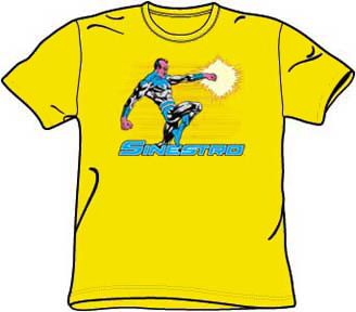 Sinestro T-shirt - Sinestro DC Comics Supervillain Adult Yellow Tee