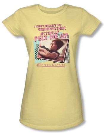 Sixteen Candles Juniors T-shirt Movie Grandmother Banana Tee Shirt