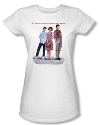 Sixteen Candles Juniors T-shirt Movie Poster White Tee Shirt