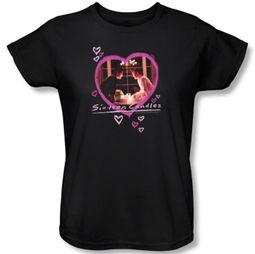 Sixteen Candles Ladies T-shirt Movie Candles Black Tee Shirt