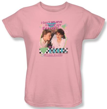 Sixteen Candles Ladies T-shirt Movie Panties Pink Tee Shirt