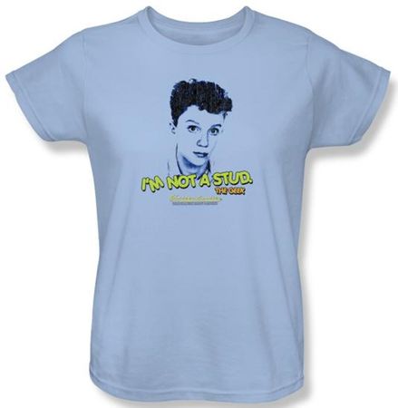 Sixteen Candles Ladies T-shirt Movie Stud Light Blue Tee Shirt