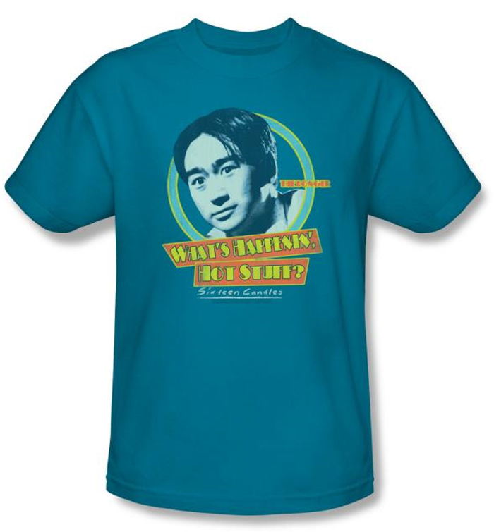 Sixteen Candles Tshirt Movie Hot Stuff Adult Turquoise Tee Shirt