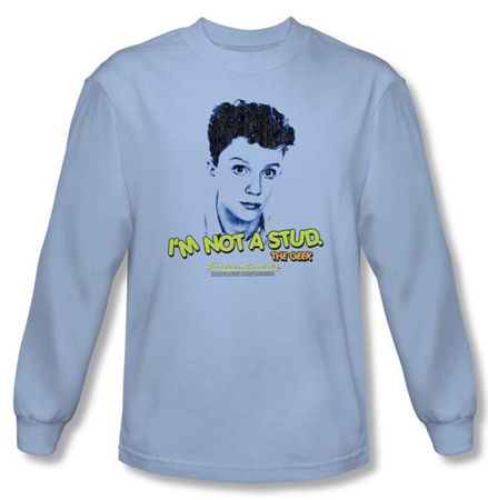 Sixteen Candles T-shirt Movie Stud Adult Light Blue Long Sleeve Shirt
