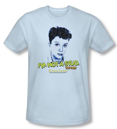 Sixteen Candles T-shirt Movie Stud Adult Light Blue Slim Fit Tee Shirt