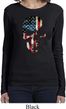Skull Americana Ladies Long Sleeve Shirt
