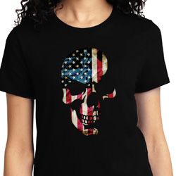 Skull Americana Ladies Shirts