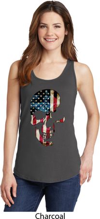 Skull Americana Ladies Tank Top