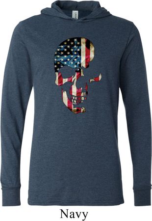 Skull Americana Lightweight Hoodie Tee