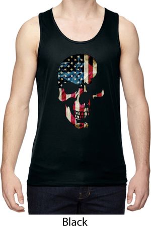 Skull Americana Mens Moisture Wicking Tanktop