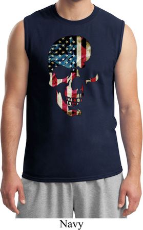 Skull Americana Mens Muscle Shirt