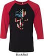 Skull Americana Mens Raglan Shirt