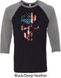 Skull Americana Mens Raglan Shirt