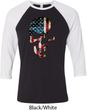 Skull Americana Mens Raglan Shirt