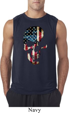 Skull Americana Mens Sleeveless Shirt