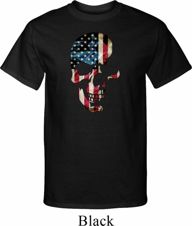 Skull Americana Mens Tall Shirt