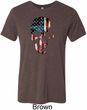 Skull Americana Mens Tri Blend Crewneck Shirt