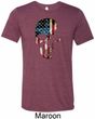 Skull Americana Mens Tri Blend Crewneck Shirt