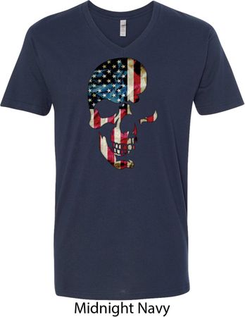 Skull Americana Mens V-Neck Shirt