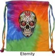 Skull Bag Sugar Skull with Roses Tie Dye Bag