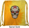 Skull Bag Sugar Skull with Roses Tie Dye Bag