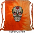 Skull Bag Sugar Skull with Roses Tie Dye Bag