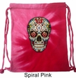 Skull Bag Sugar Skull with Roses Tie Dye Bag