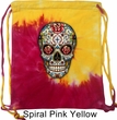Skull Bag Sugar Skull with Roses Tie Dye Bag