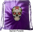 Skull Bag Sugar Skull with Roses Tie Dye Bag