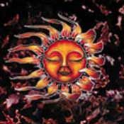 Sleeping Sun Mystical New Age Adult Unisex Tie Dye T-shirt Tee Shirt