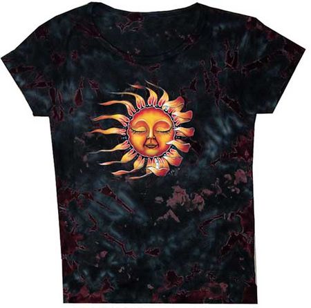 Sleeping Sun Mystical New Age Ladies Junior T-Shirt Tee Shirt