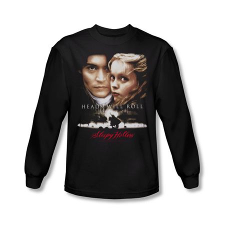 Sleepy Hollow Shirt Heads Will Roll Long Sleeve Black Tee T-Shirt