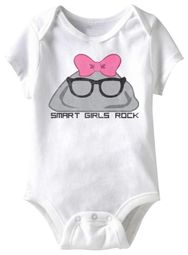 Smart Girls Rock Funny Baby Romper White Infant Babies Creeper Smart Girls Rock Funny Baby Romper White Infant Babies Creeper