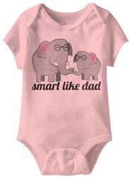 Smart Like Dad Funny Baby Romper Pink Infant Babies Creeper Smart Like Dad Funny Baby Romper Pink Infant Babies Creeper