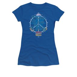 Smarties Shirt Juniors Peace Royal Blue T-Shirt