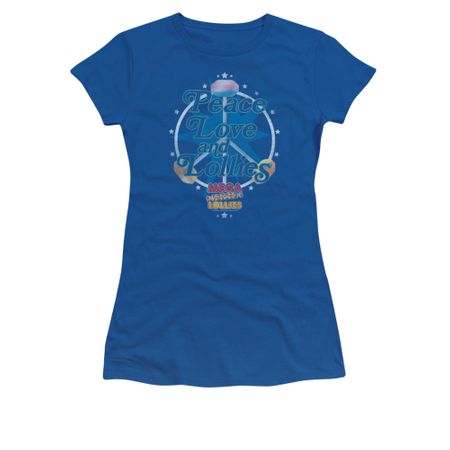 Smarties Shirt Juniors Peace Royal Blue T-Shirt