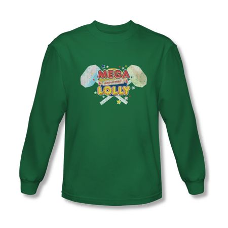 Smarties Shirt Mega Lolly Long Sleeve Kelly Green Tee T-Shirt