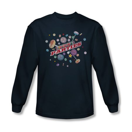 Smarties Shirt Parties Long Sleeve Navy Tee T-Shirt