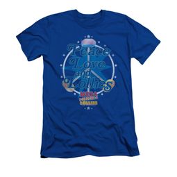Smarties Shirt Slim Fit Peace Royal Blue T-Shirt