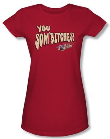Smokey And The Bandit Juniors T-shirt Movie Sombitch Red Tee Shirt