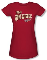 Smokey And The Bandit Juniors T-shirt Movie Sombitch Red Tee Shirt