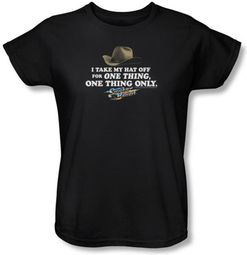 Smokey And The Bandit Ladies T-shirt Movie Hat Black Tee Shirt