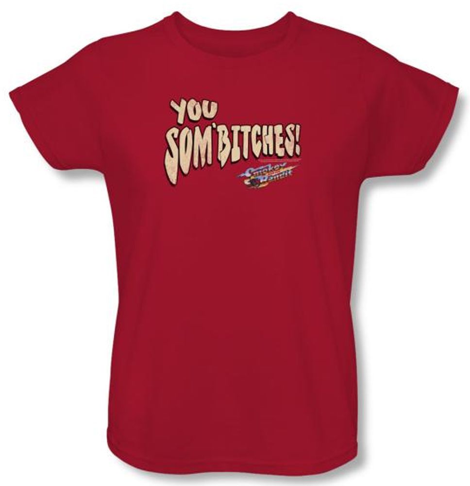 Smokey And The Bandit Ladies Tshirt Movie Sombitch Red Tee