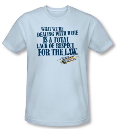 Smokey And The Bandit Shirt Lack Of Respect Light Blue Slim Fit Shirt