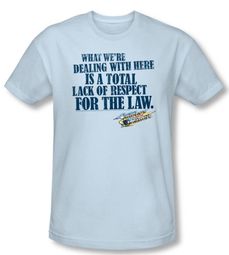 Smokey And The Bandit Shirt Lack Of Respect Light Blue Slim Fit Shirt