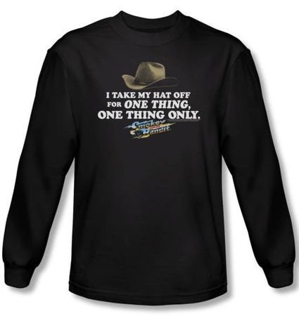 Smokey And The Bandit T-shirt Movie Hat Adult Black Long Sleeve Shirt
