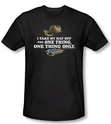 Smokey And The Bandit T-shirt Movie Hat Adult Black Slim Fit Tee Shirt