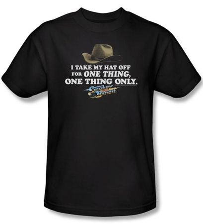 Smokey And The Bandit T-shirt Movie Hat Adult Black Tee Shirt