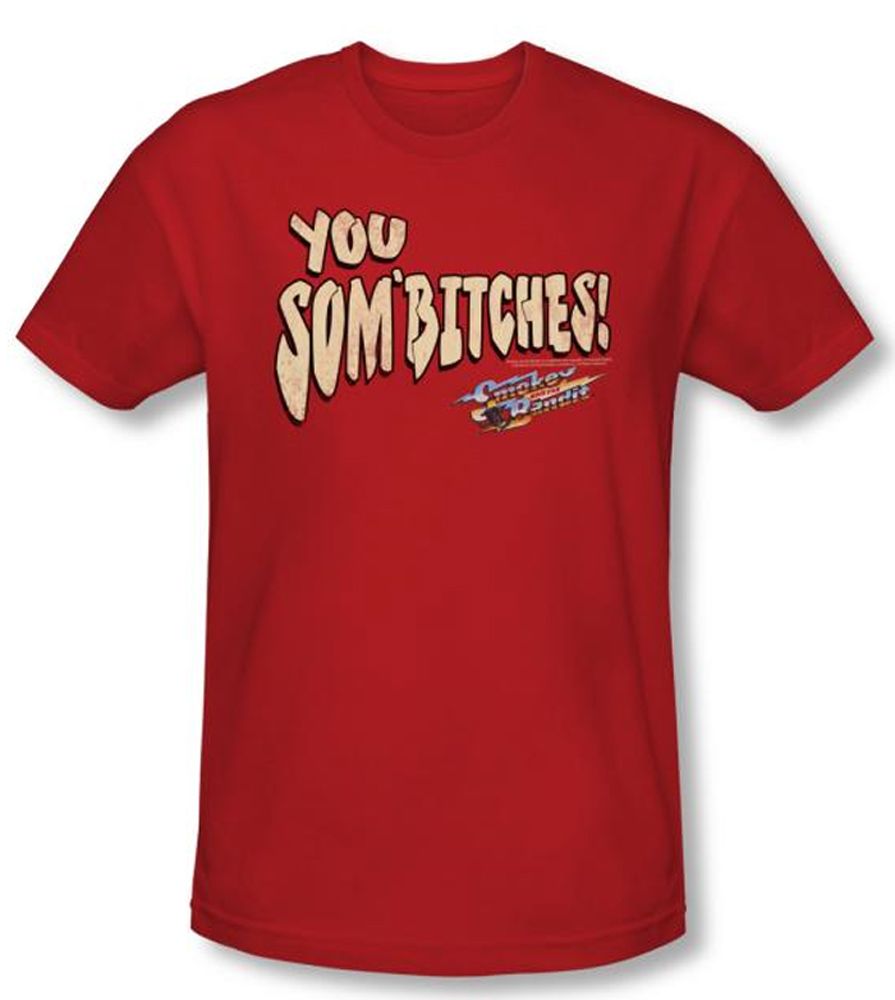 Smokey And The Bandit Tshirt Movie Sombitch Adult Red Slim