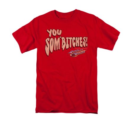 Smokey And The Bandit T-shirt Movie Sombitch Adult Red Tee Shirt